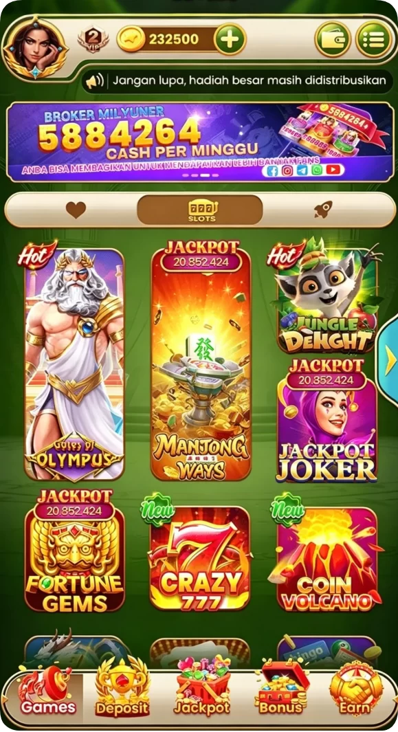 Tampilan utama aplikasi Review Aplikasi langit777 yang intuitif dan efisien.