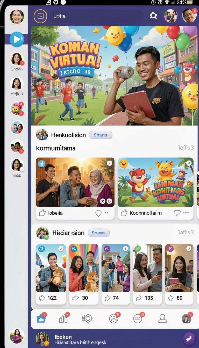 Tampilan utama aplikasi Download komedi77 APK untuk Android yang intuitif dan efisien.